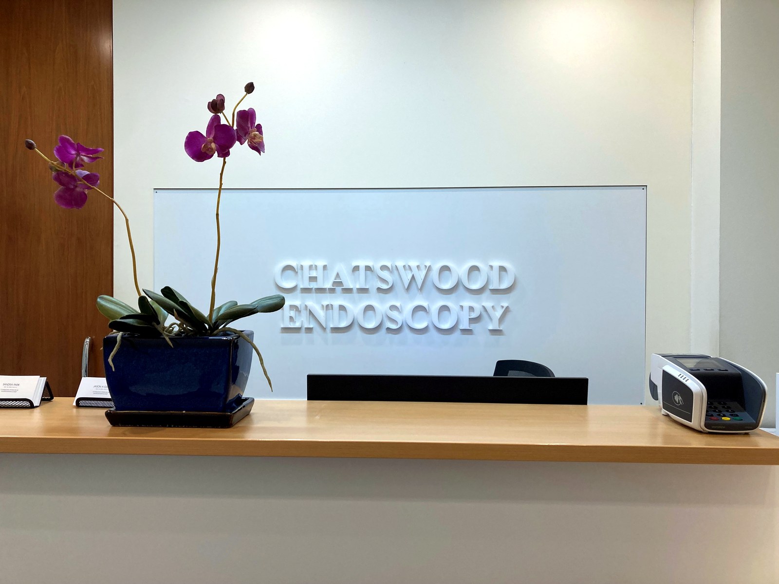 Reception and waiting area at Chatswood Endoscopy